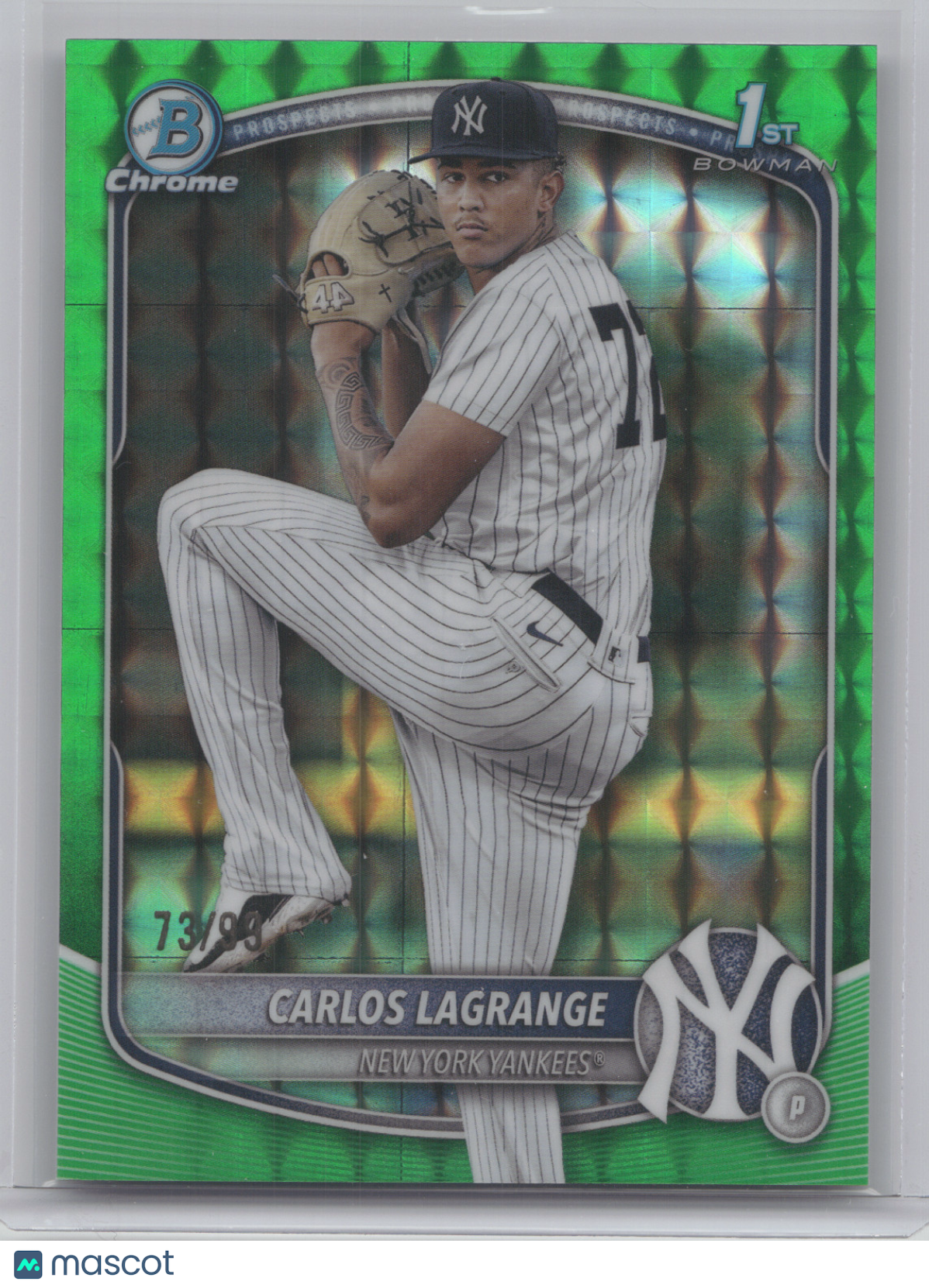 2025 Bowman Chrome Prospect Carlos Lagrange #BCP-202 Green Geometric 73/99