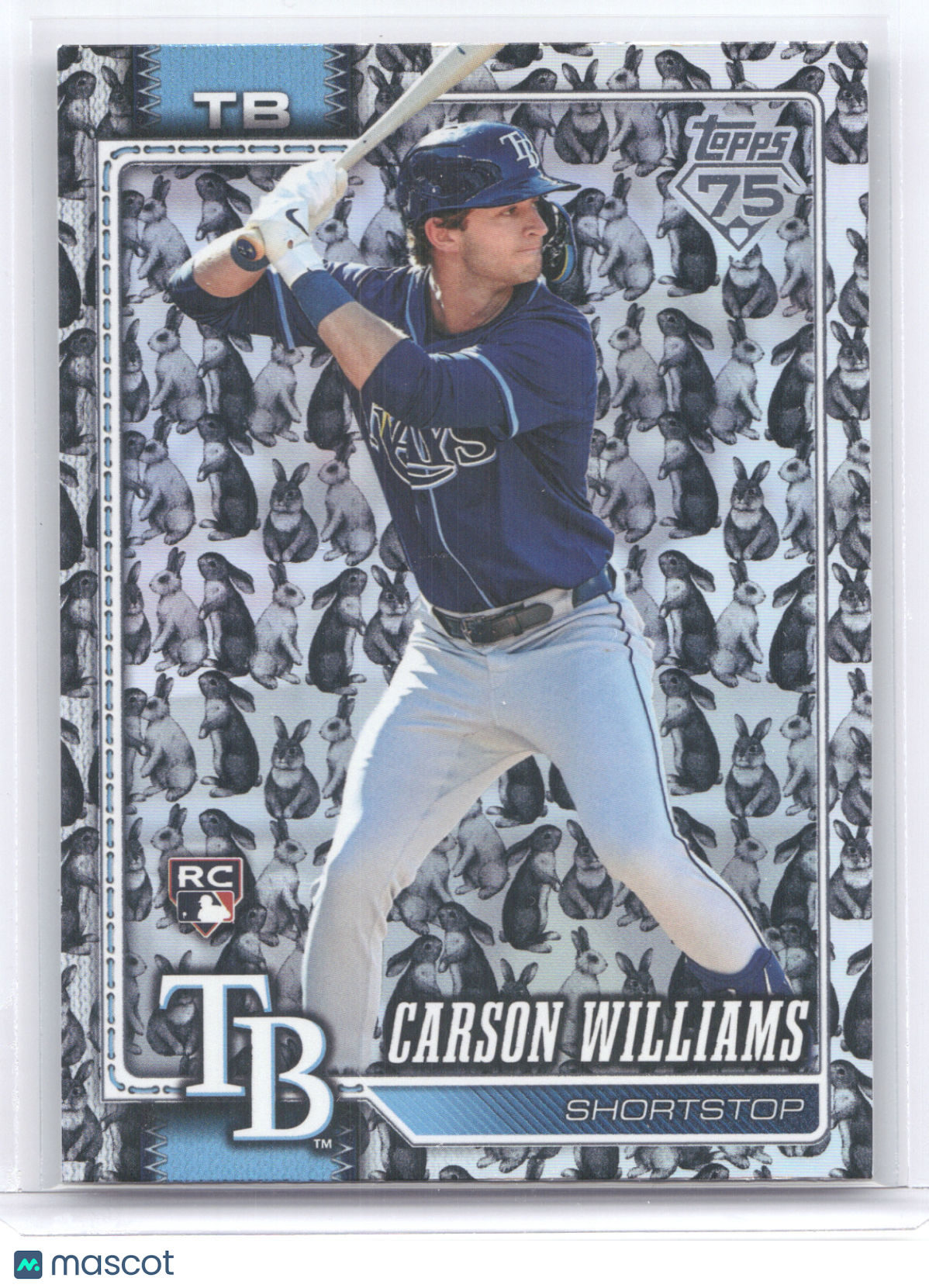2026 Topps Series One Carson Williams #25 Holiday Rabbit Pattern RC