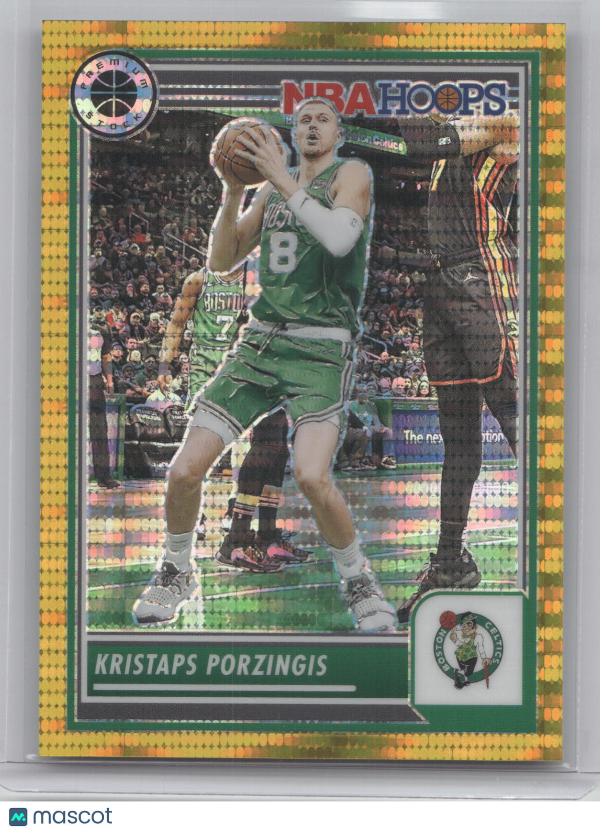 2023 NBA Hoops Premium Stock Kristaps Porzingis #2 Gold Pulsar 01/10