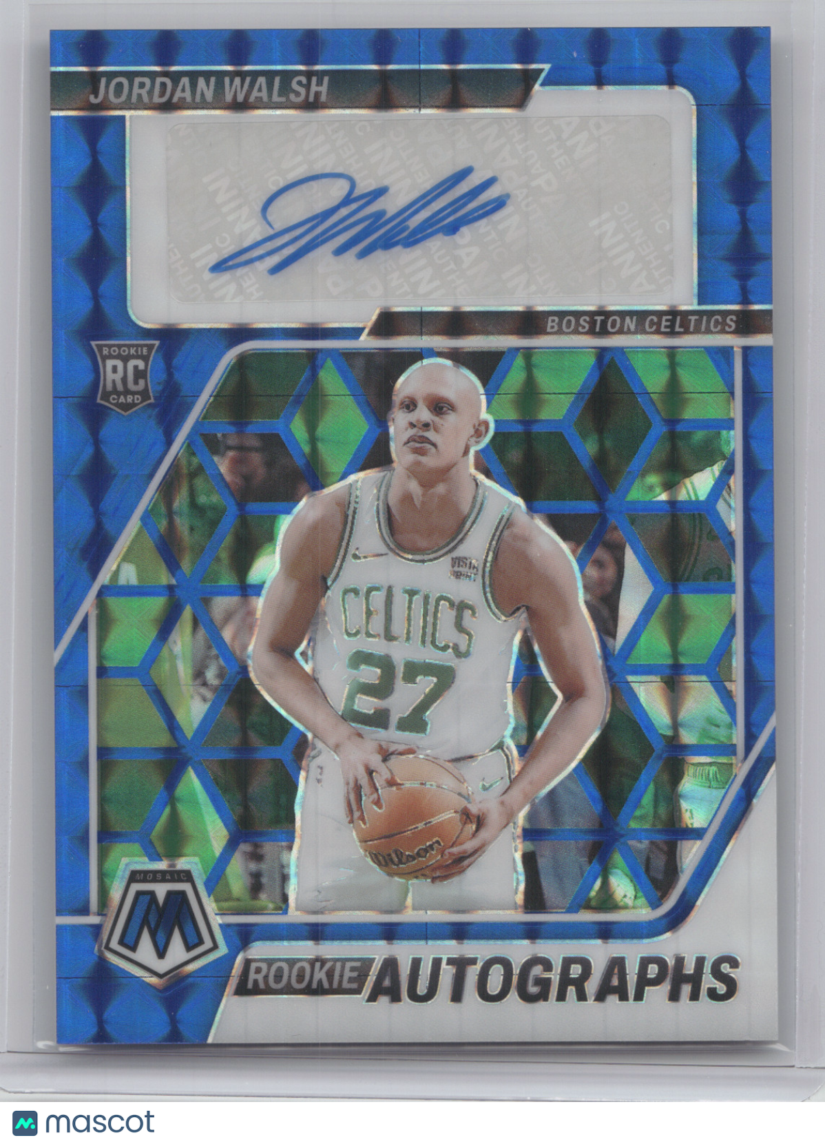 2023 Panini Mosaic Rookie Autographs Jordan Walsh #RA-DAN Blue Mosaic RC 33/49