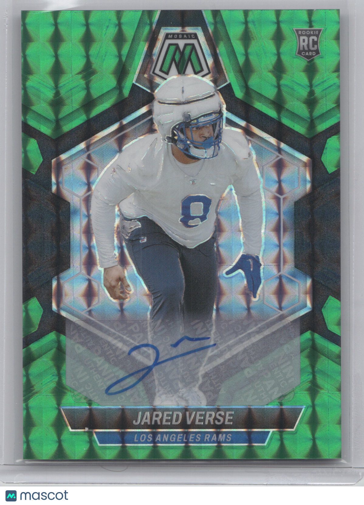 2024 Panini Mosaic Autograph Jared Verse #319 Choice Fusion Green Black 01/25 RC