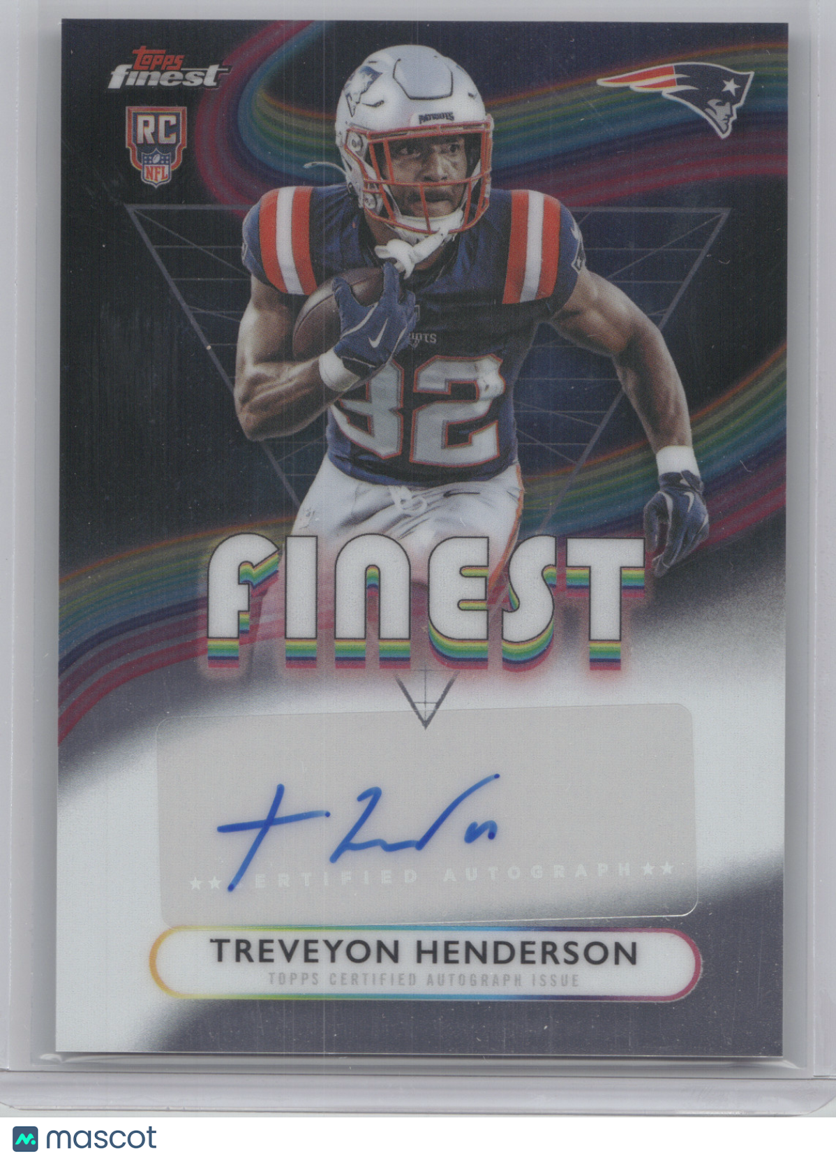 2025 Topps Finest Autographs TreVeyon Henderson #RFA-TVH RC