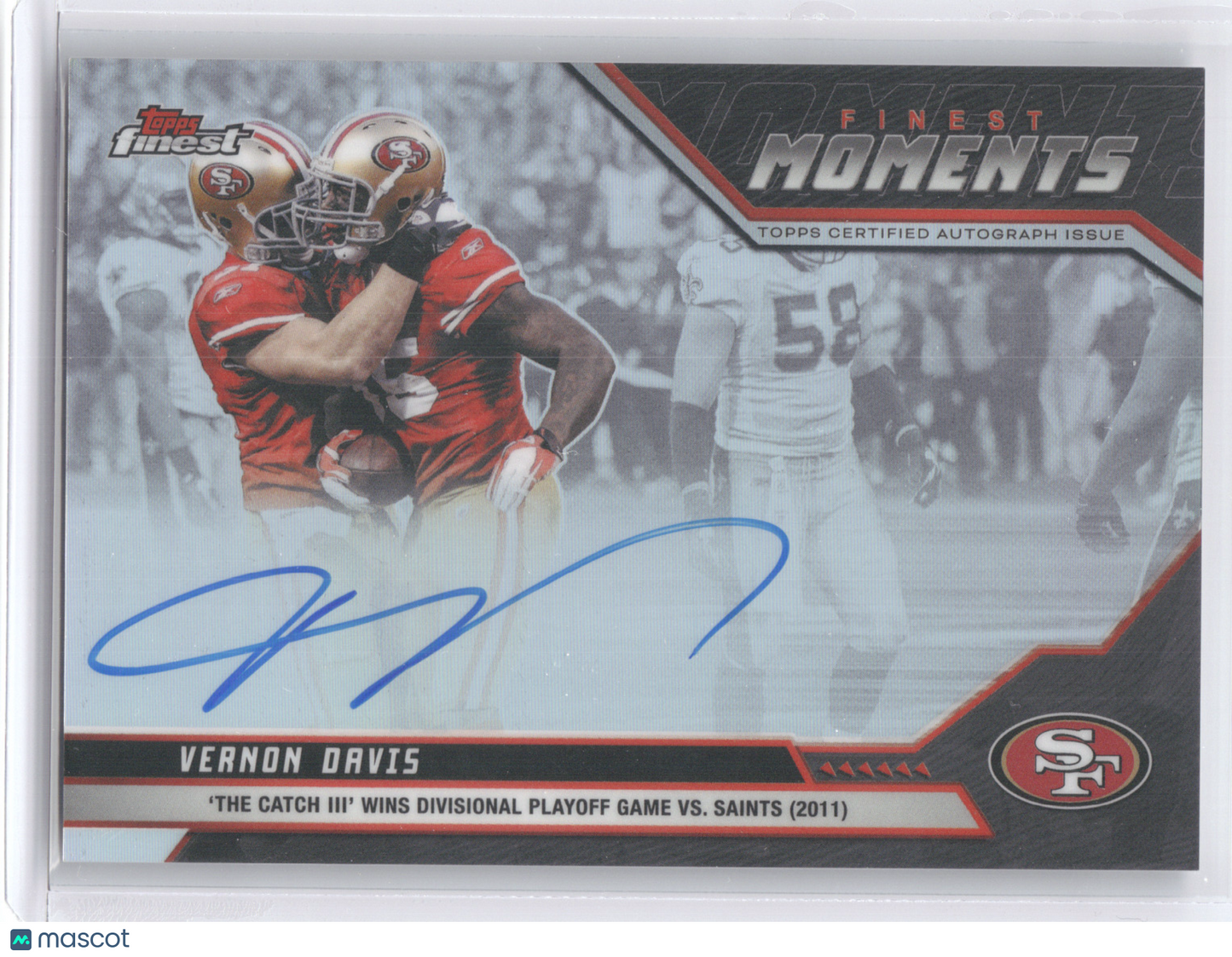 2025 Topps Finest Moments Autograph Vernon Davis #FMA-VD