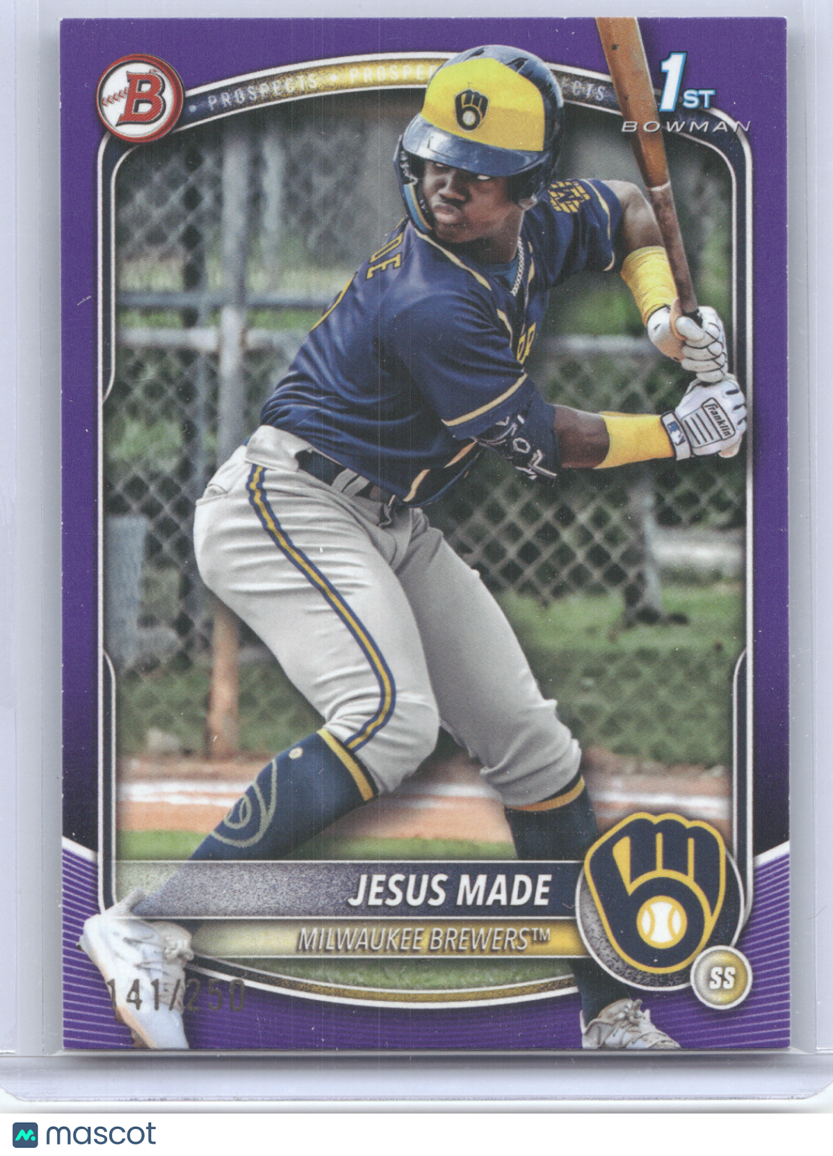 2025 Bowman Prospects Jesus Made #BP-66 Purple 141/250