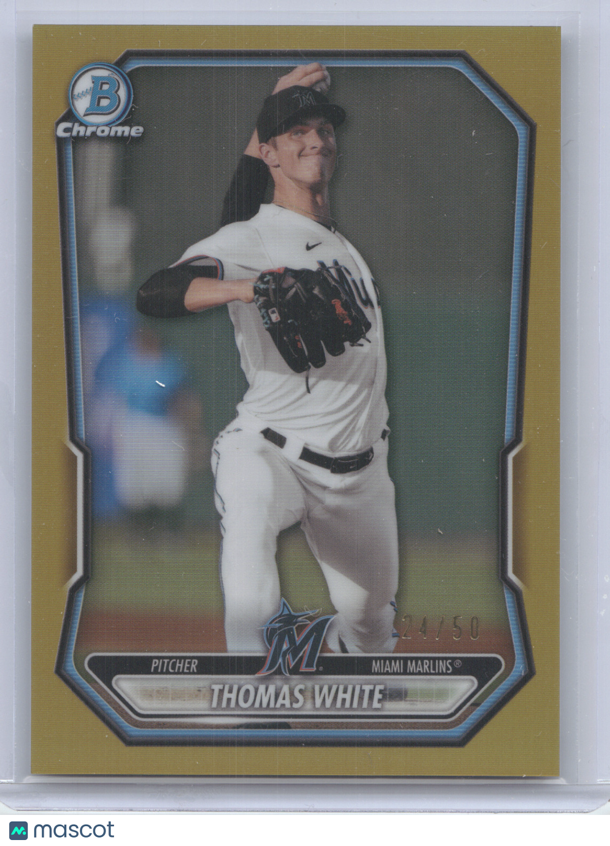 2026 Bowman Chrome Thomas White #BCP-80 Gold Refractor 24/50