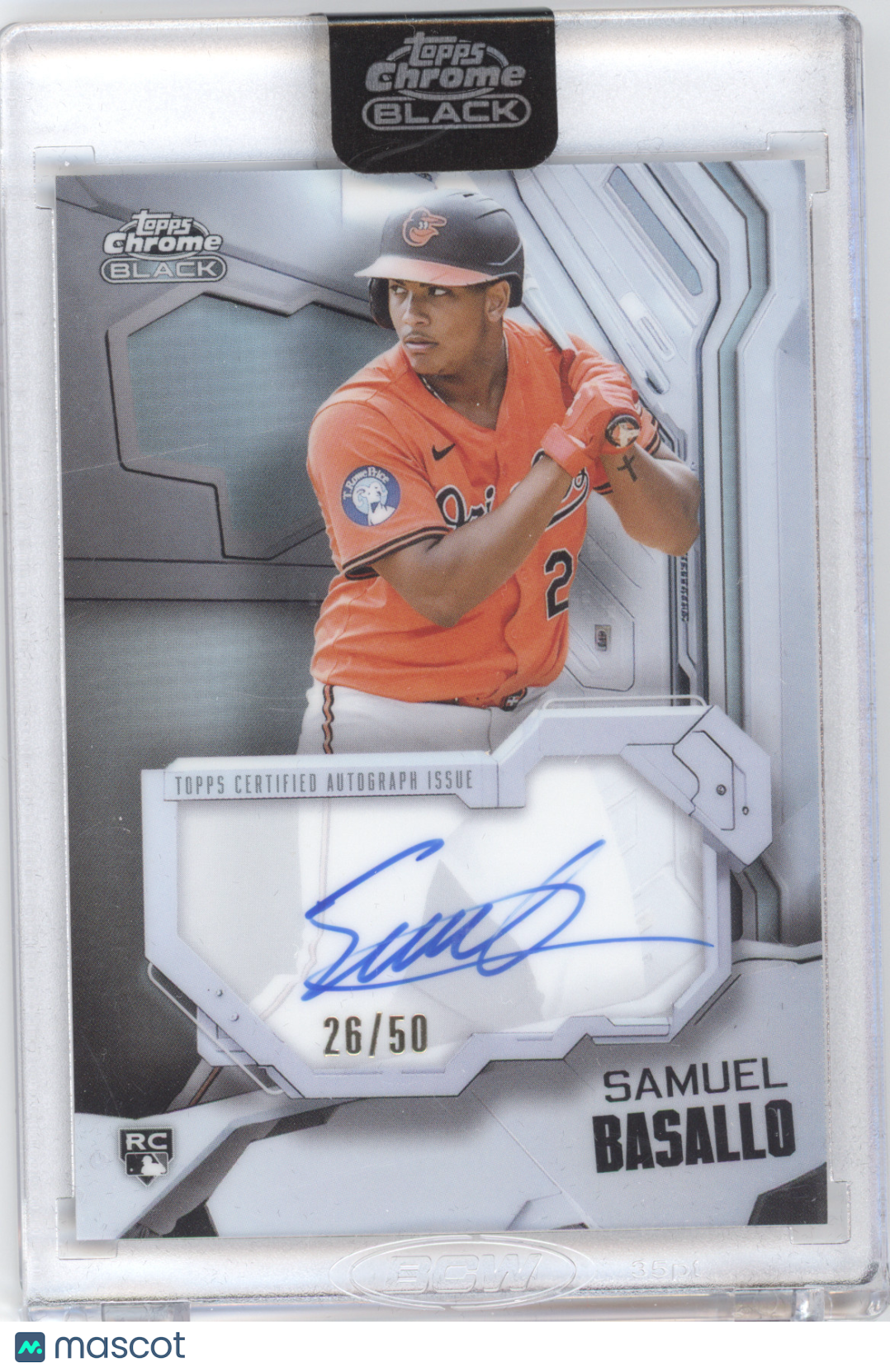 2026 Topps Chrome Black Ivory Samuel Basallo #IVA-SB Autograph Gold 26/50 RC