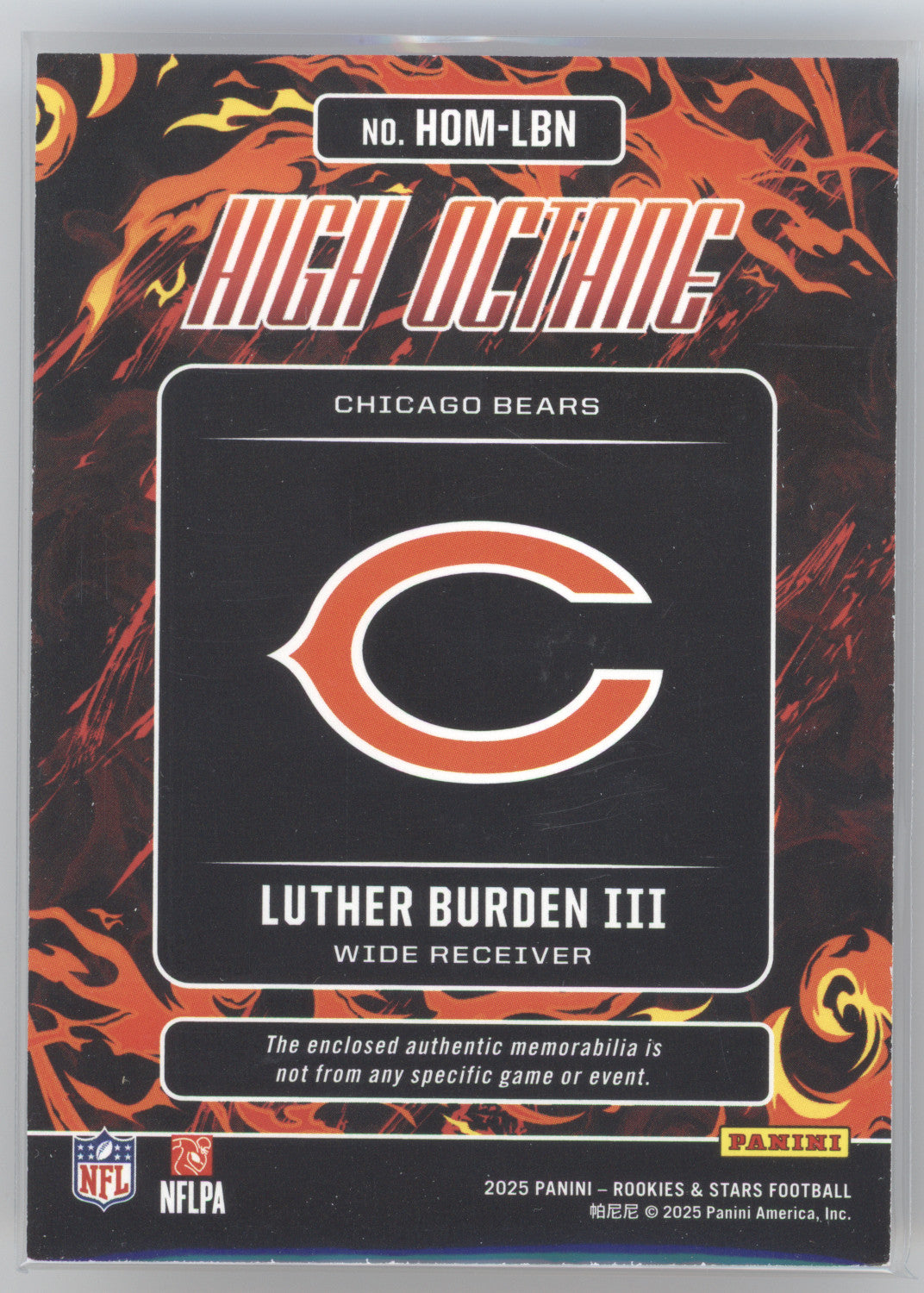 2025 Panini Rookies & Stars High Octane Luther Burden III #HOMLBN Prime RC 20/49