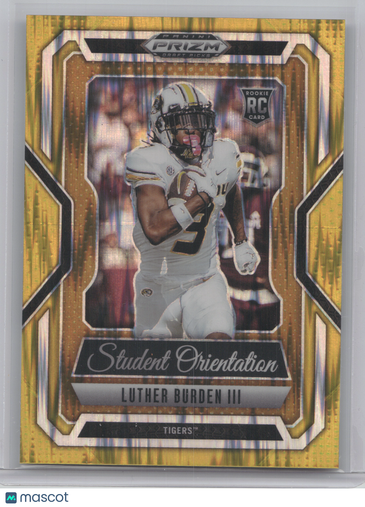 2025 Panini Prizm DP Student Orientation Luther Burden III #11 Gold Shock 06/49