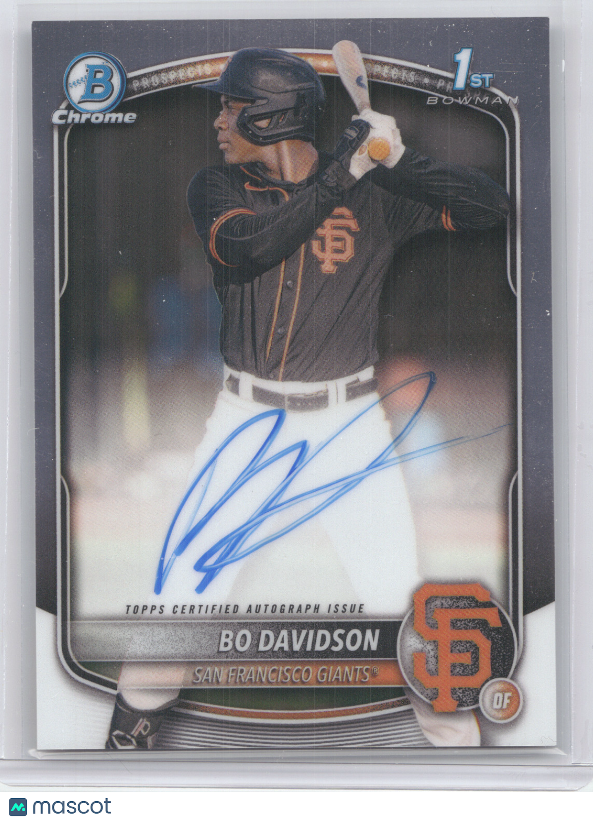2025 Bowman Chrome Prospect Autograph Bo Davidson #CPA-BD 1st Bowman