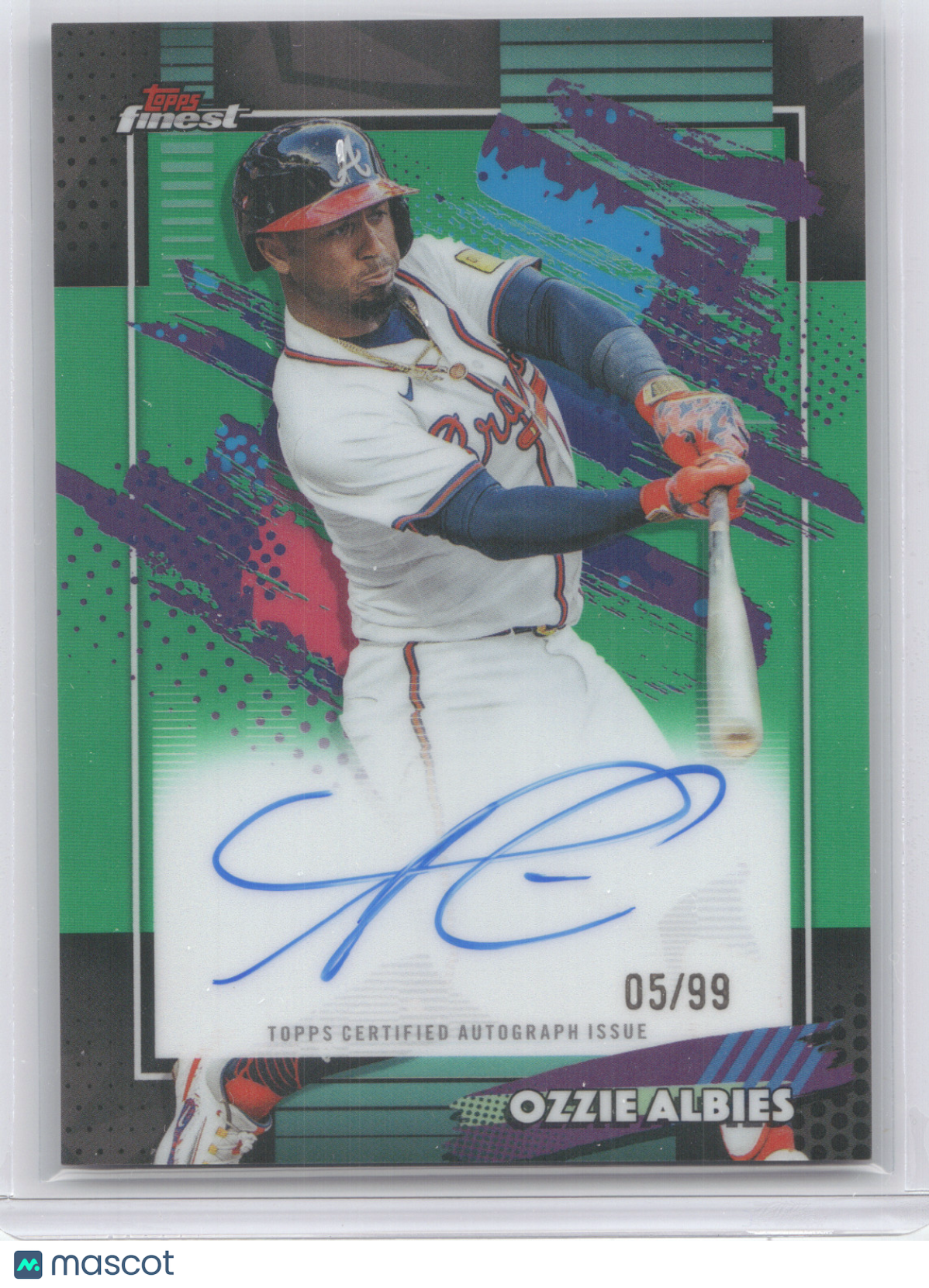 2026 Topps Finest Autograph Ozzie Albies #FA-OA Green 05/99