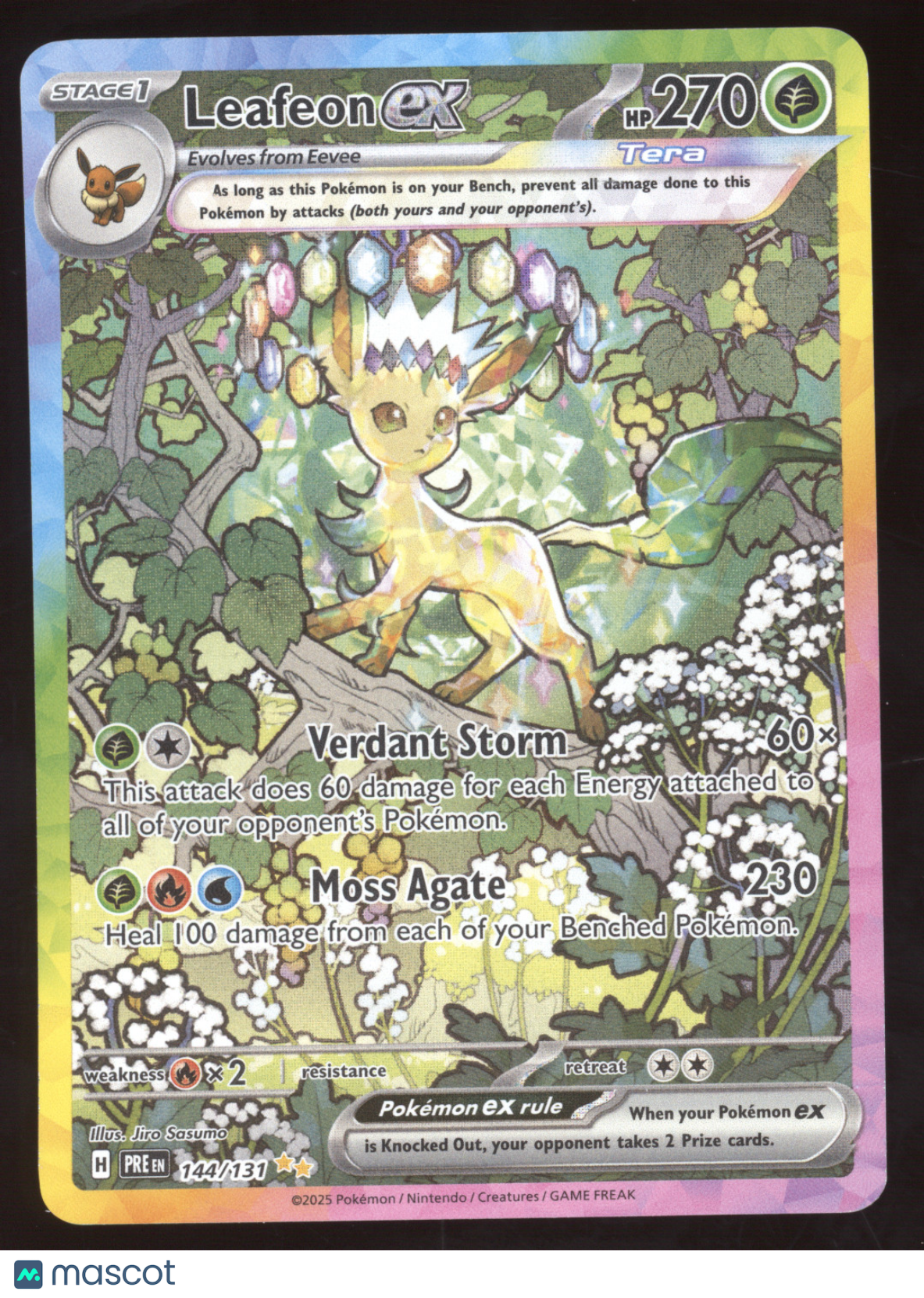 2025 Prismatic Evolutions Leafeon ex Secret Rare #144/131