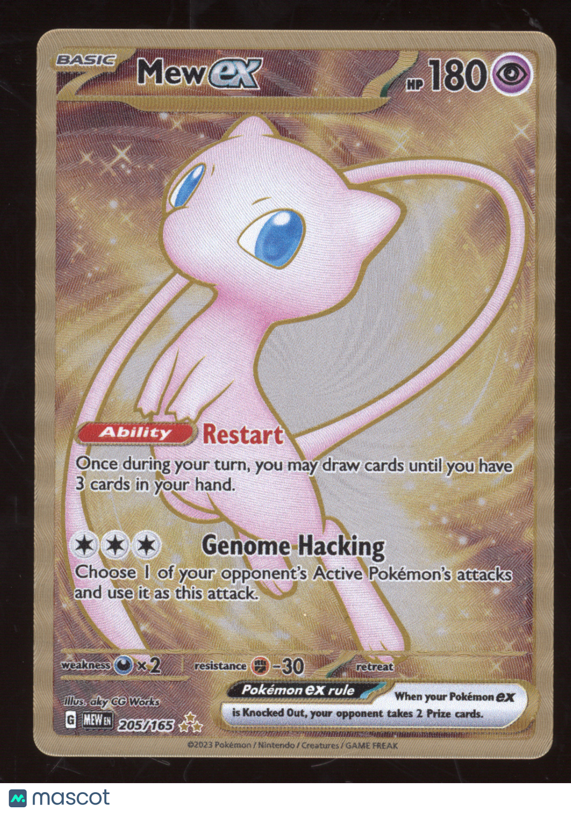2023 Scarlet & Violet 151 Mew ex (Metal Card) #205/165