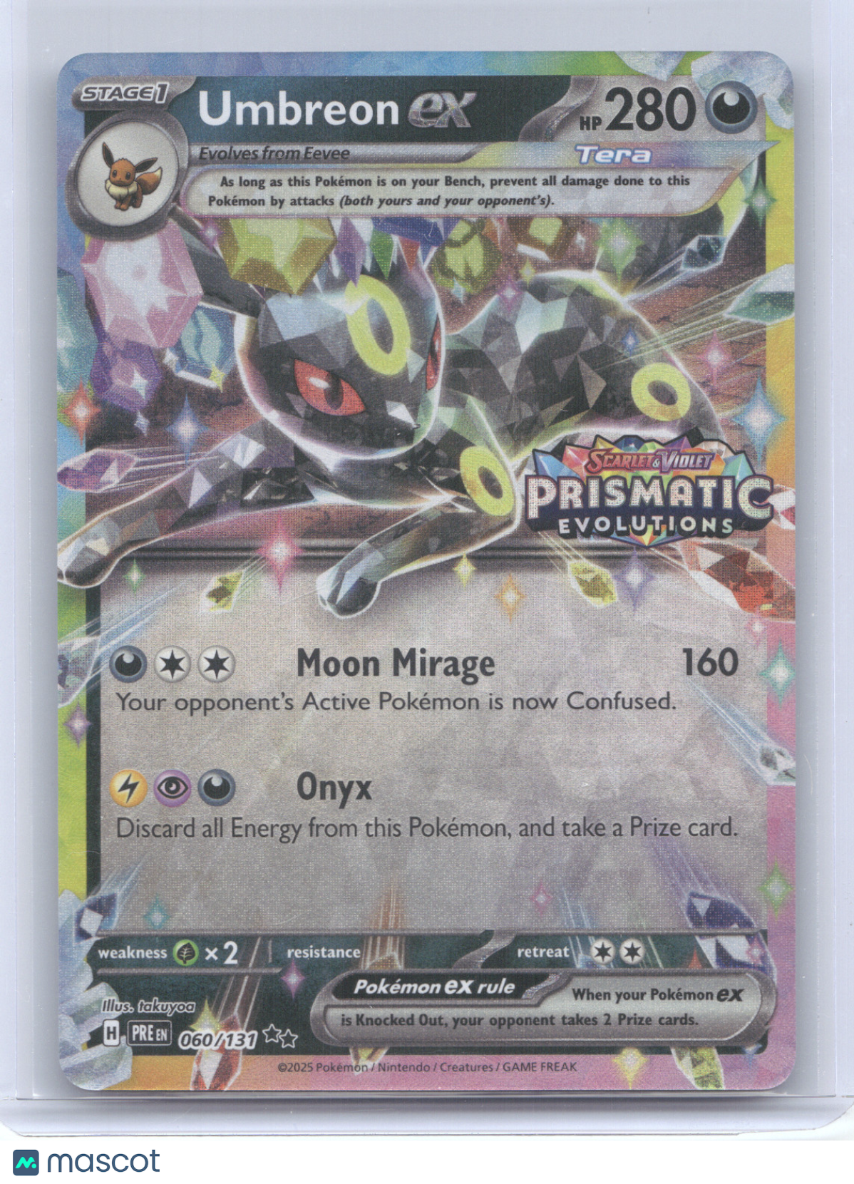 2025 Prismatic Evolutions Umbreon ex (Prismatic Stamp) Holo Double Rare #060/131