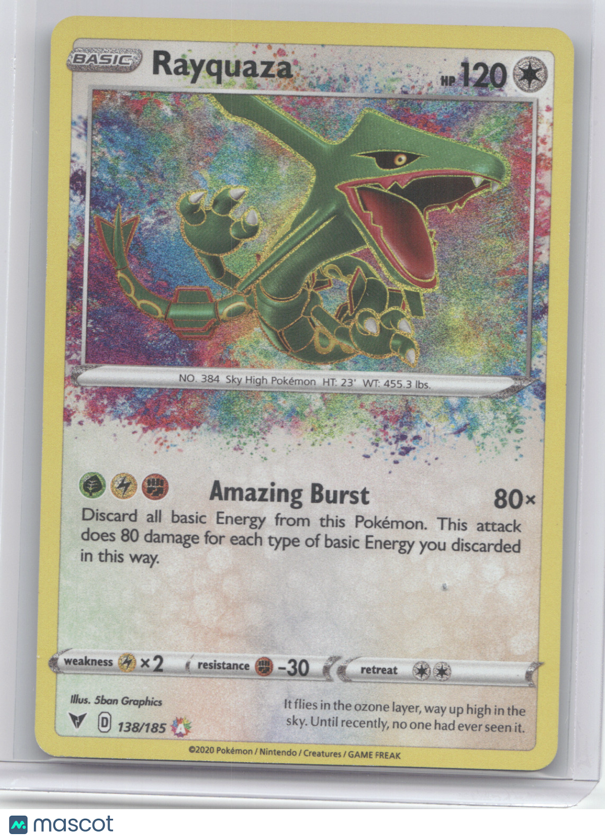 2020 Vivid Voltage Rayquaza Amazing Rare #138/185