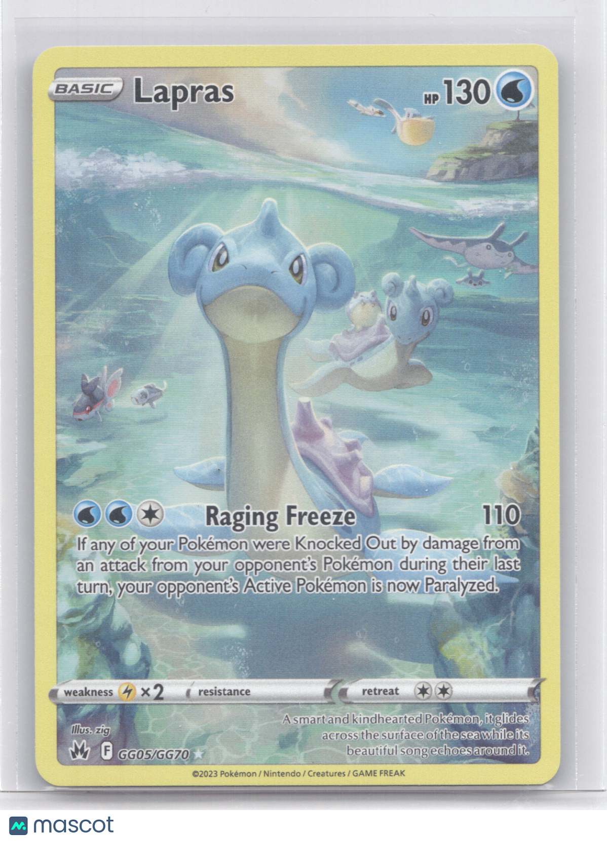2023 Crown Zenith Lapras Holo Rare #GG05/GG70