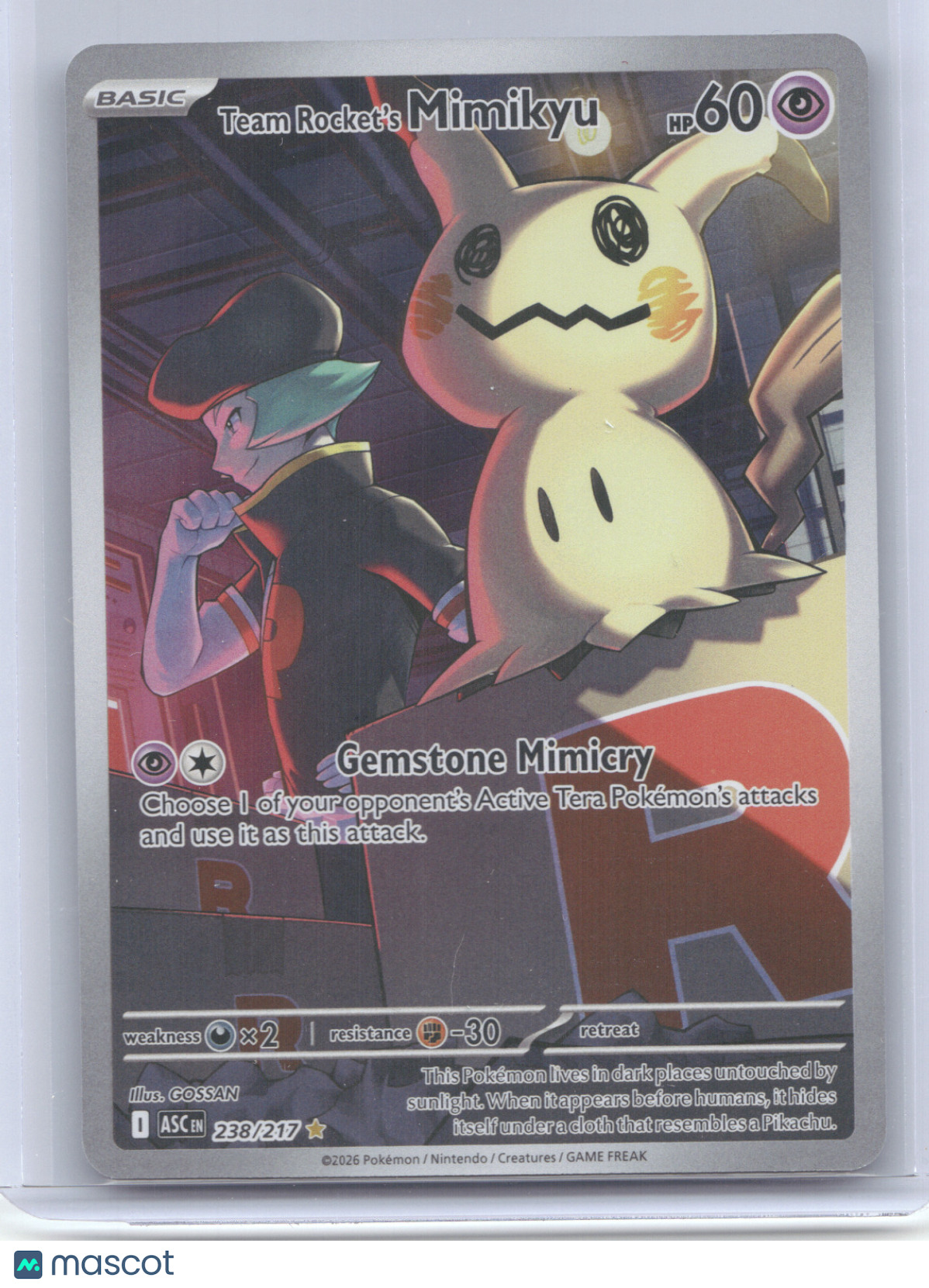 2026 Mega Evolution – Ascended Heroes Team Rocket's Mimikyu Secret Rare #238/217