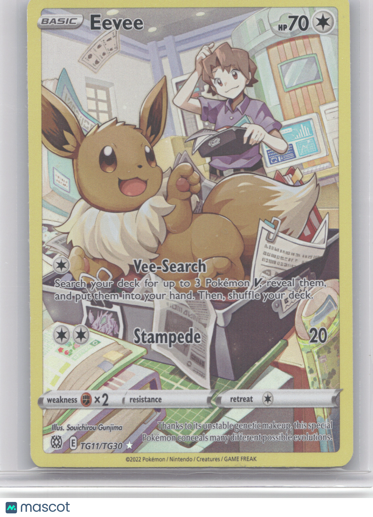 2022 Brilliant Stars Eevee Holo Rare #TG11/TG30