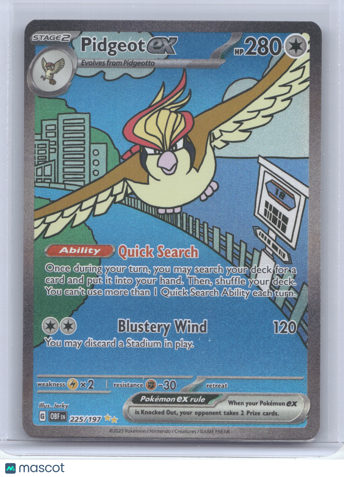 2023 Obsidian Flames Pidgeot ex Secret Rare #225/197