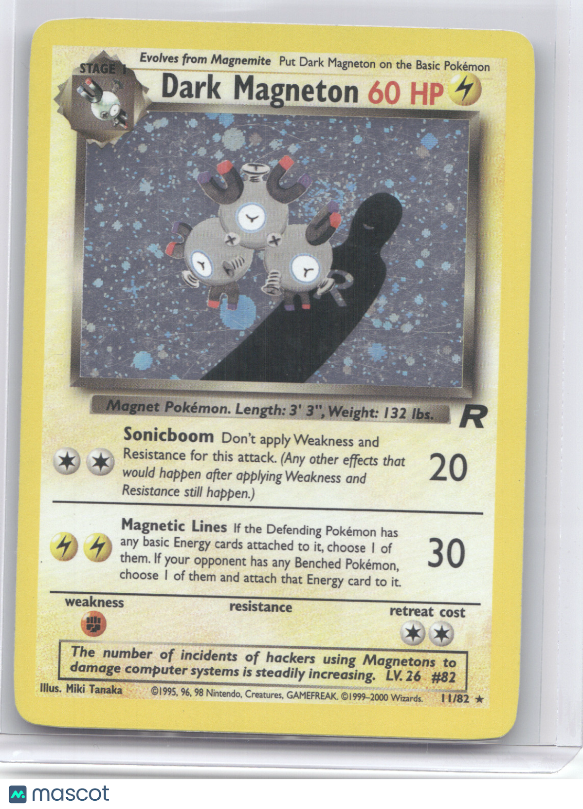 2000 Team Rocket Dark Magneton Holo Rare #11/82