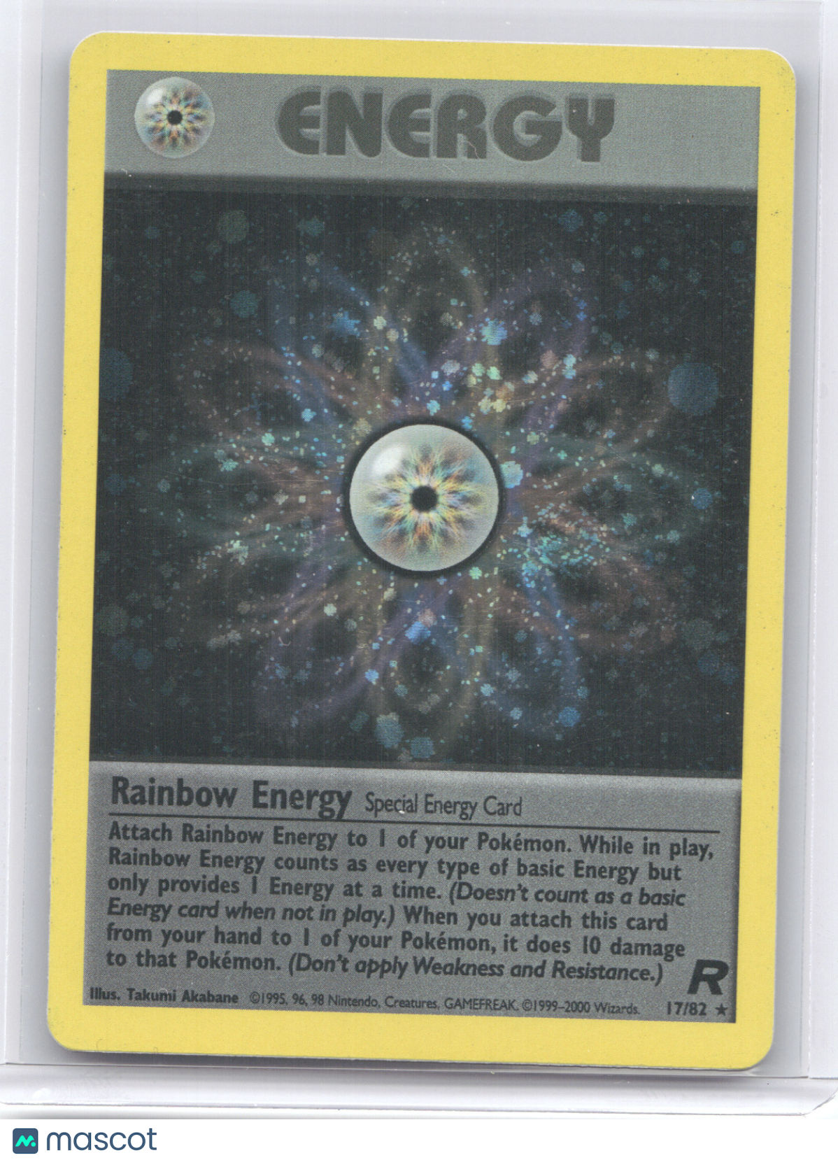2000 Team Rocket Rainbow Energy Holo Rare #17/82