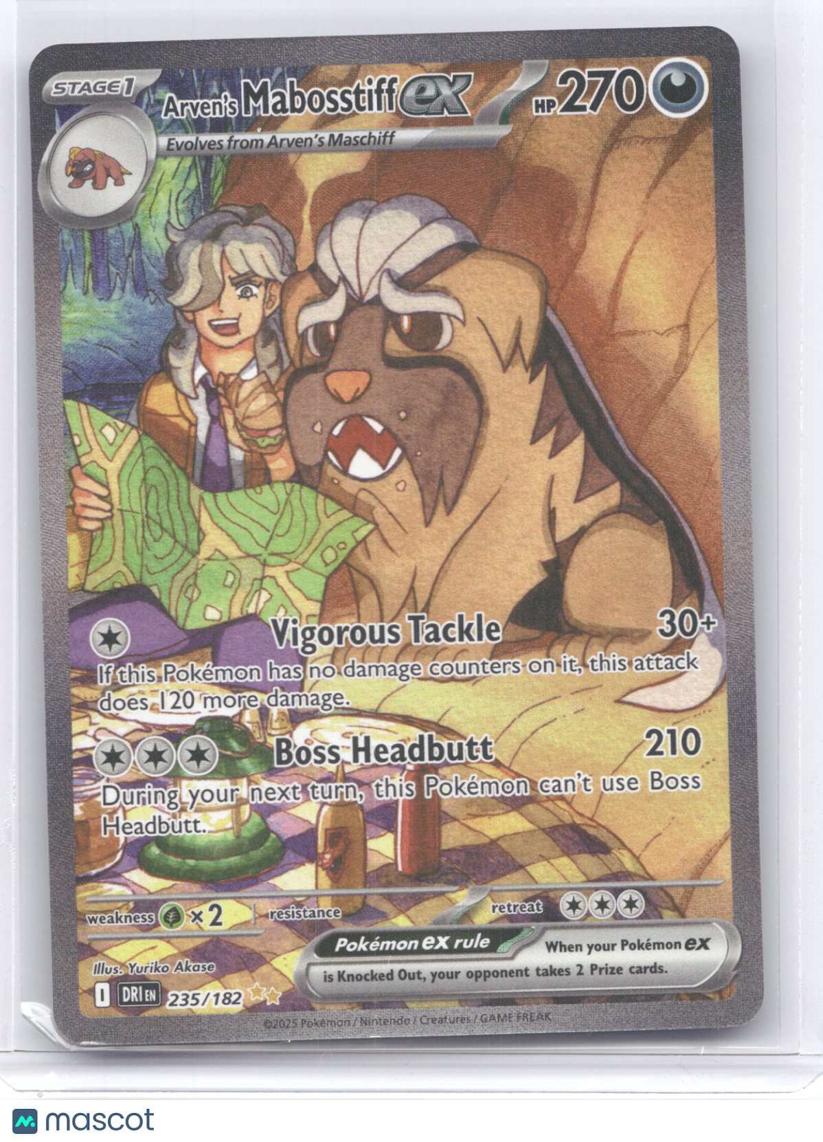 2025 Destined Rivals Arven's Mabosstiff ex Secret Rare #235/182