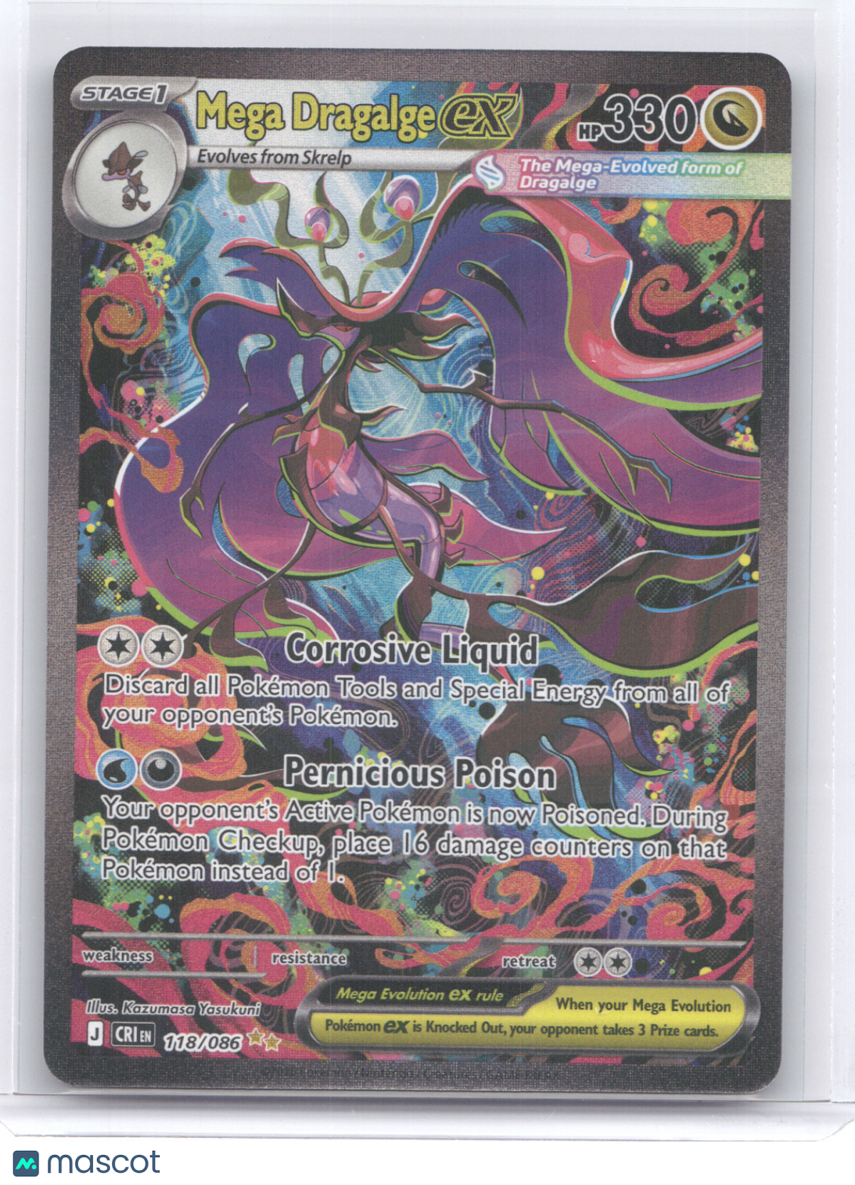 2026 Chaos Rising Mega Dragalge ex Secret Rare #118/086