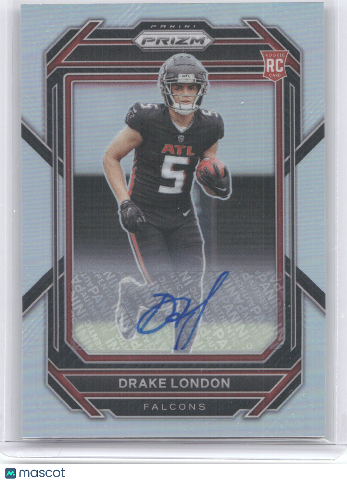 2022 Panini Prizm Drake London #308 Autograph Silver RC