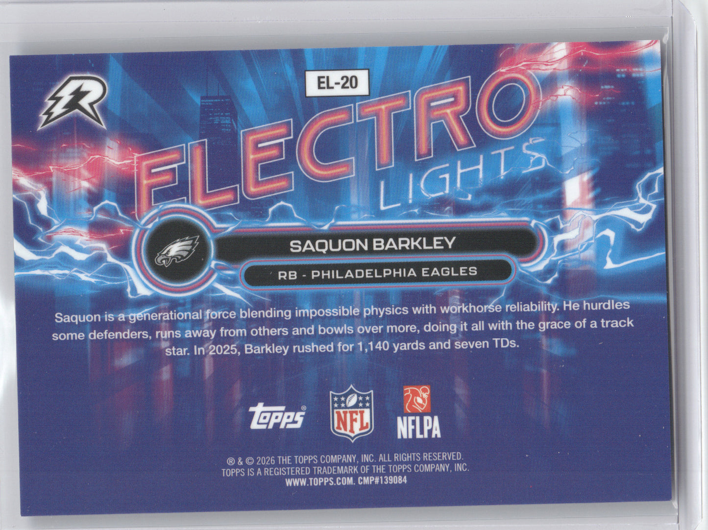 2025 Topps Resurgence Electro Lights Saquon Barkley #EL-20