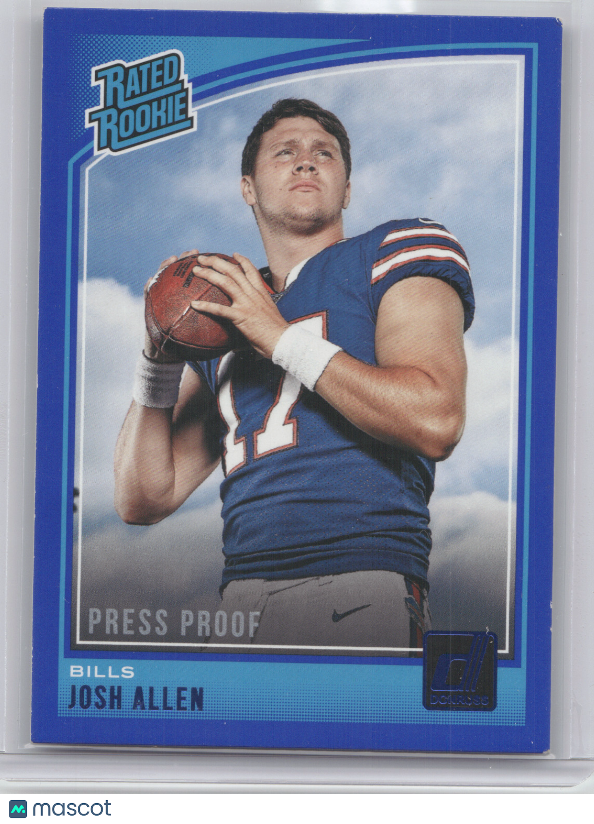 2018 Donruss Rated Rookie Josh Allen #304 Press Proof Blue