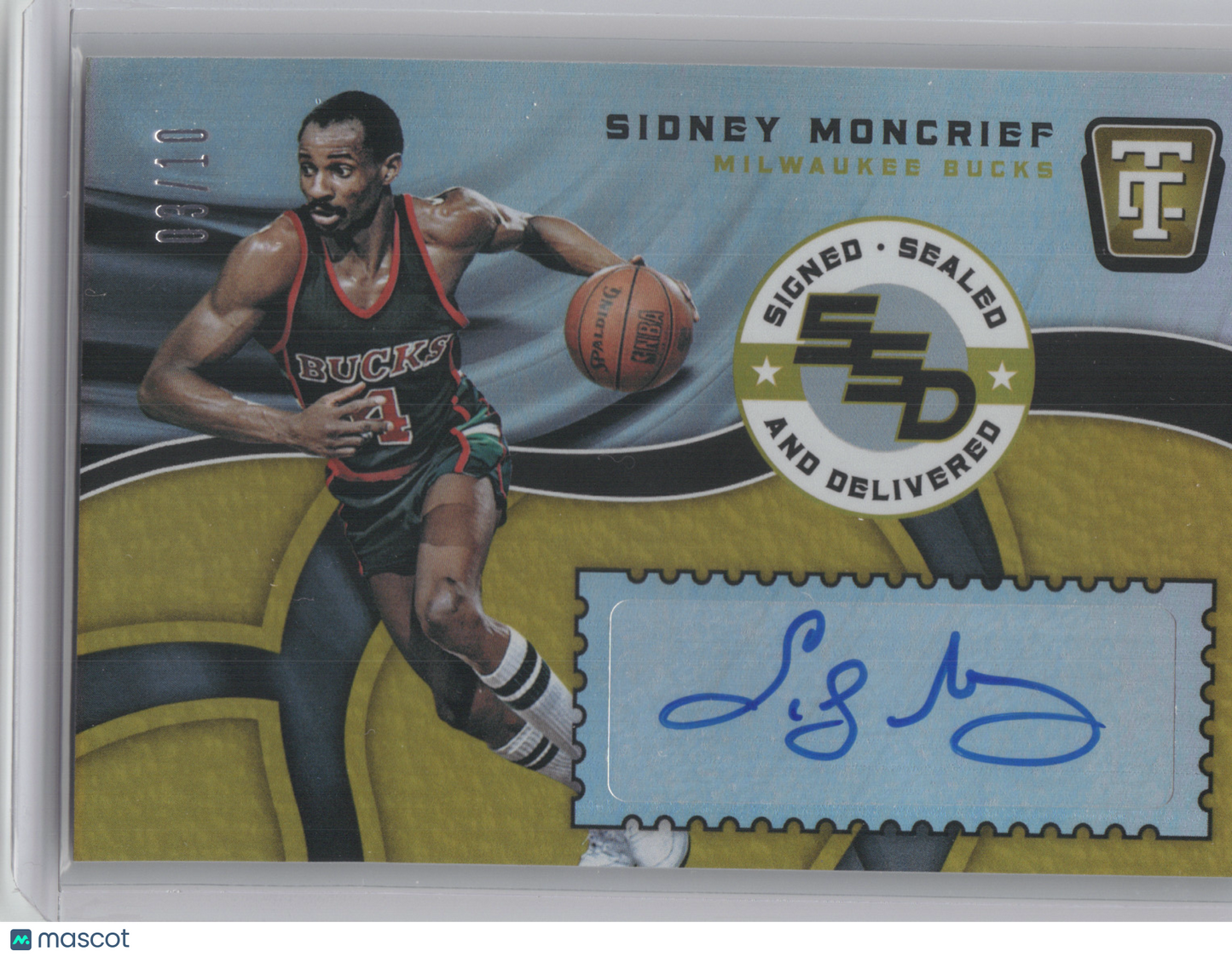 2017 Panini Totally Certified Sidney Moncrief #SSD-SM Autograph Gold 03/10