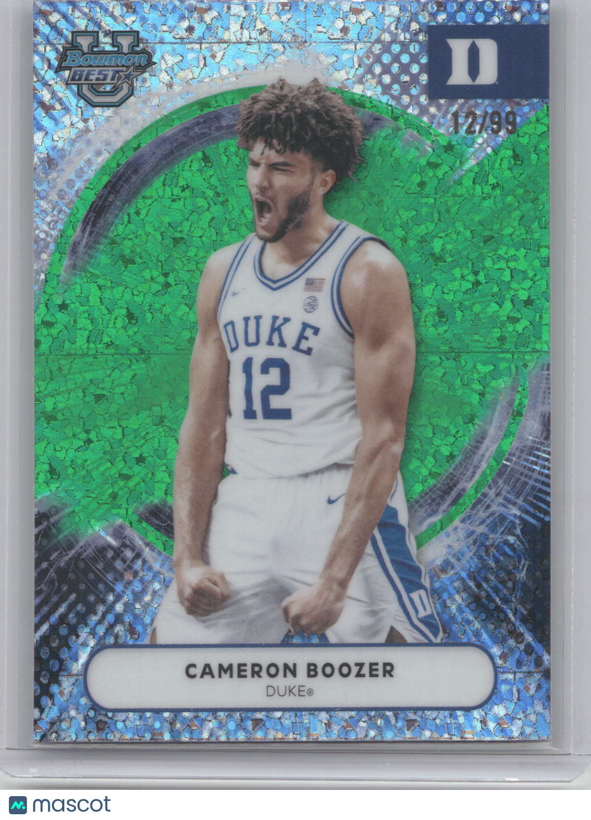 2025 Bowman University Best Cameron Boozer #69 Green Mini-Diamond 12/99