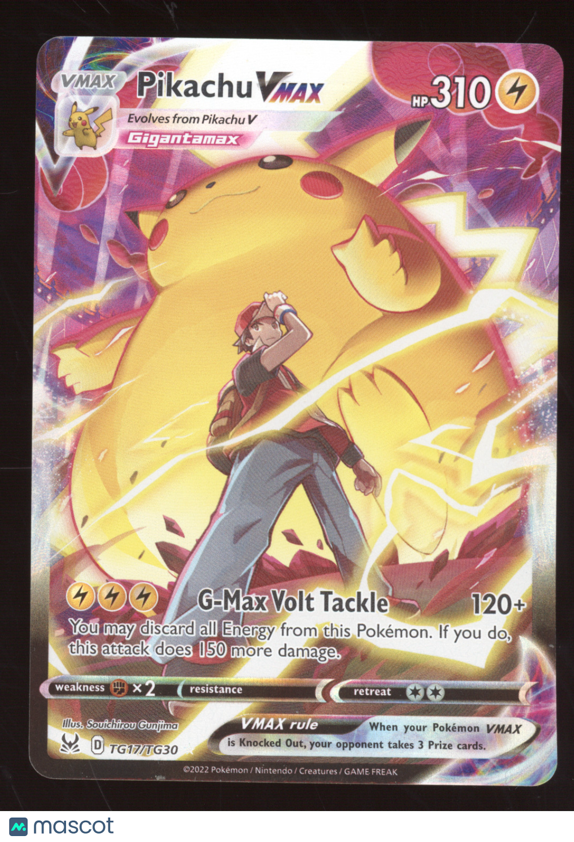 2022 Lost Origin Pikachu VMAX Holo Rare #TG17/TG30
