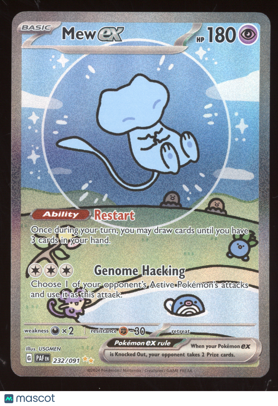 2024 Paldean Fates Mew ex Secret Rare #232/091