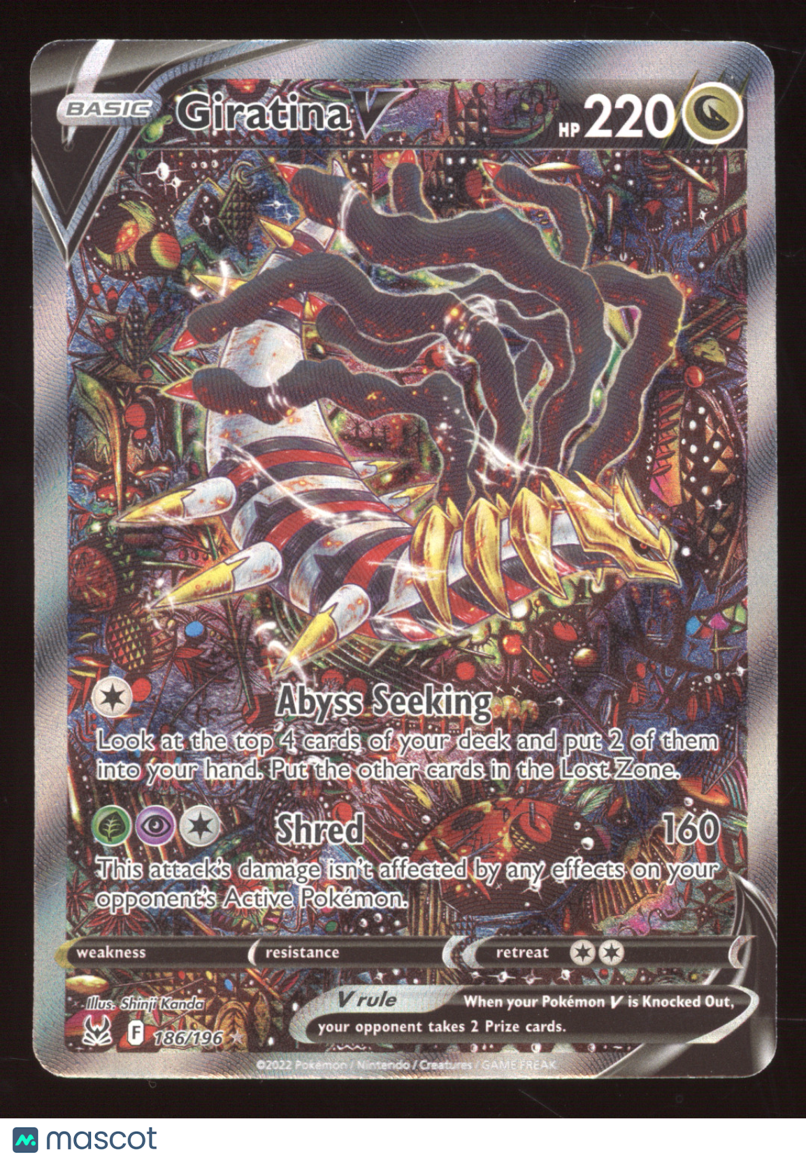 2022 Lost Origin Giratina V Ultra Rare #186/196