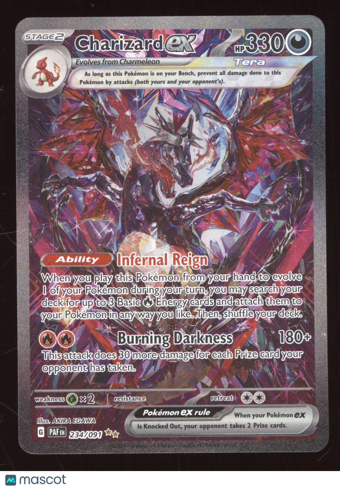 2024 Paldean Fates Charizard ex Secret Rare #234/091