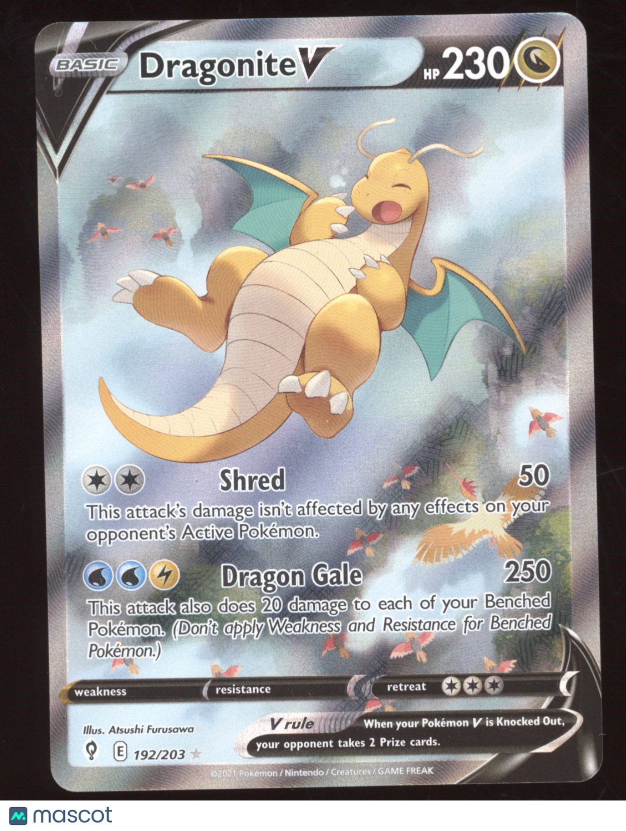 2021 Evolving Skies Dragonite V Ultra Rare #192/203