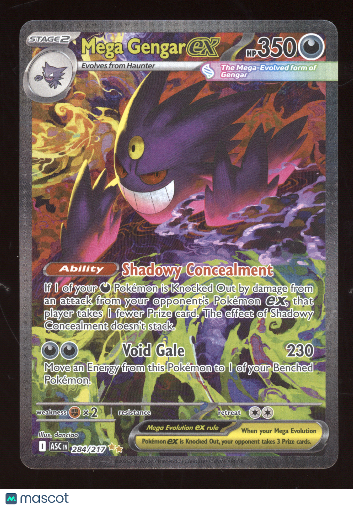 2026 Mega Evolution Ascended Heroes Mega Gengar ex Secret Rare #284/217
