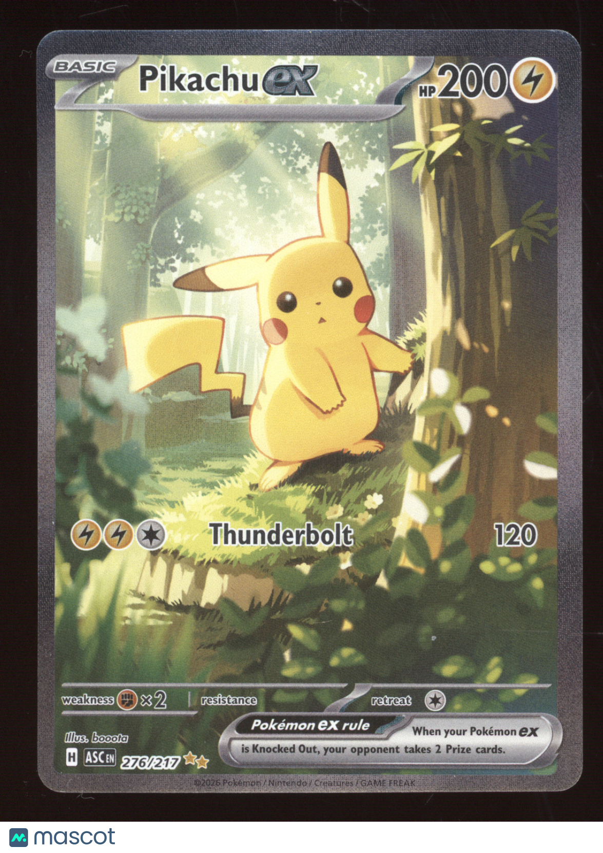 2026 Mega Evolution Ascended Heroes Pikachu ex Secret Rare #276/217