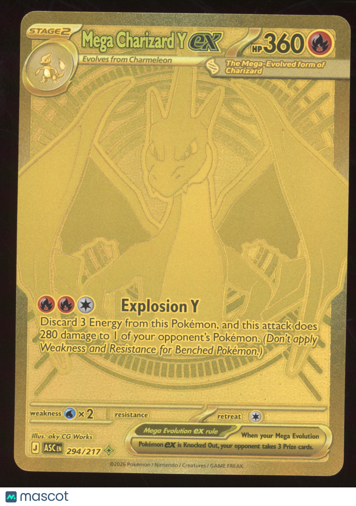 2026 Mega Evolution Ascended Heroes Mega Charizard Y ex Secret Rare #294/217