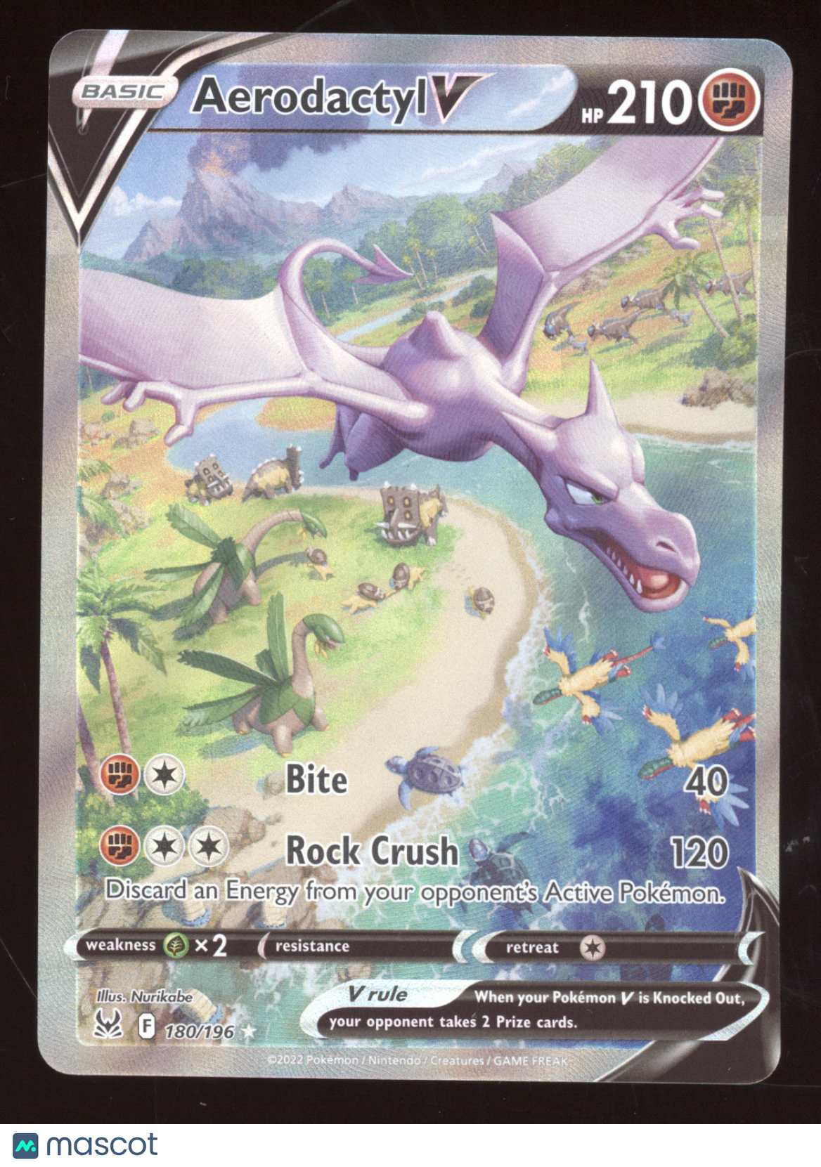 2022 Lost Origin Aerodactyl V Ultra Rare #180/196