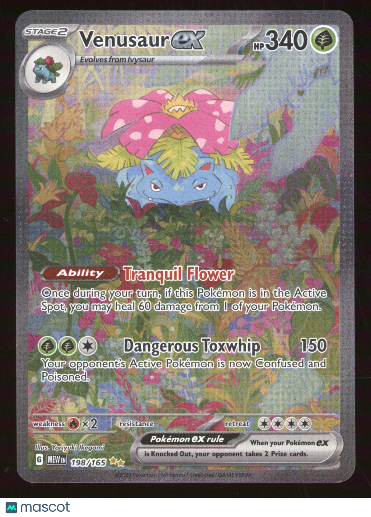 2023 Scarlet & Violet 151 Venusaur ex Secret Rare #198/165