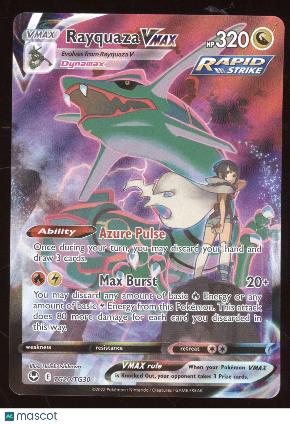 2022 Silver Tempest Rayquaza VMAX Holo Rare #TG20/TG30