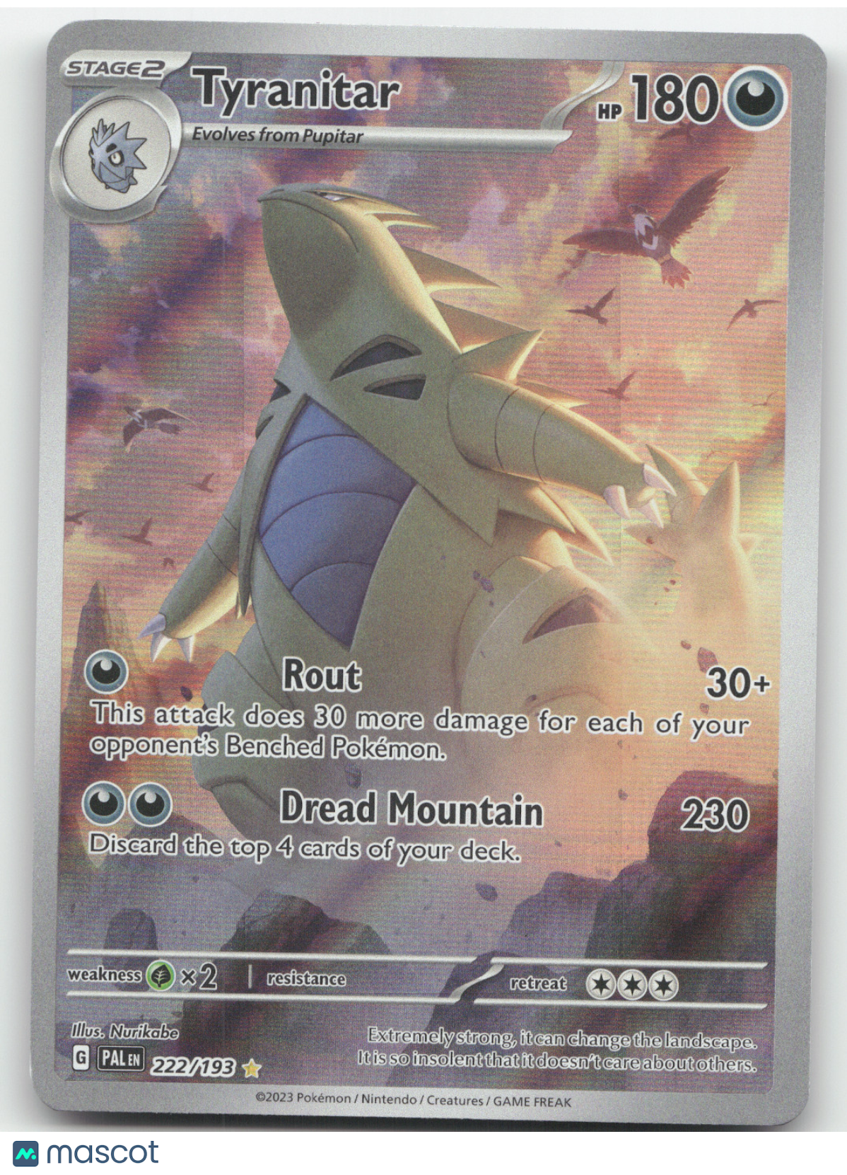 2023 Paldea Evolved Tyranitar Secret Rare #222/193