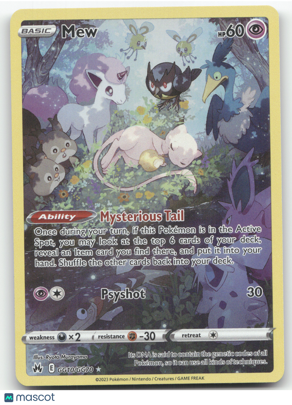 2023 Crown Zenith Mew Holo Rare #GG10/GG70