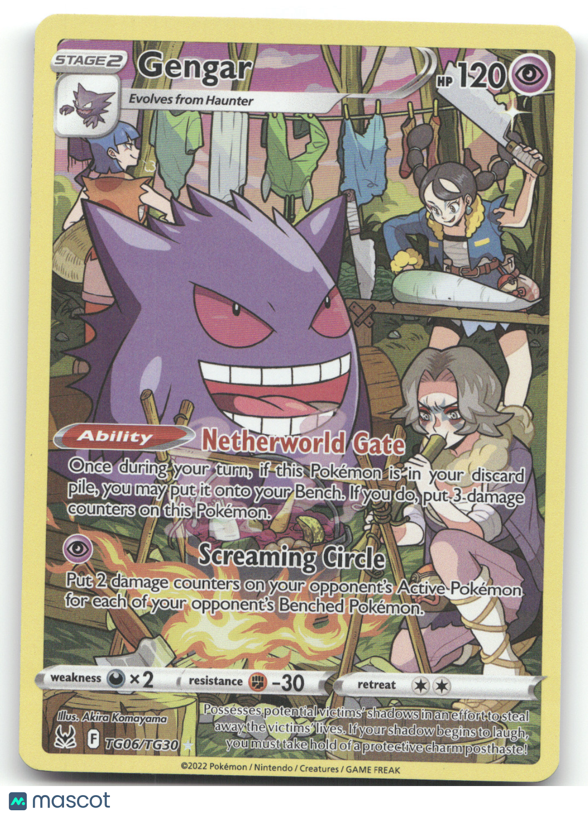 2022 Lost Origin Gengar Holo Rare #TG06/TG30