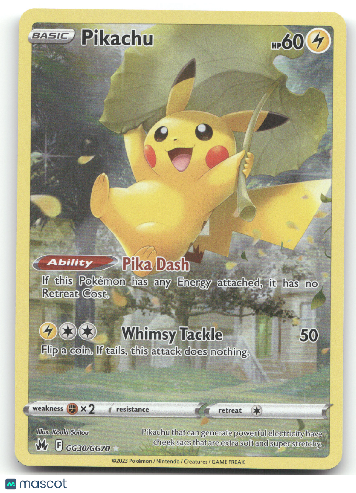 2023 Crown Zenith Pikachu Holo Rare #GG30/GG70