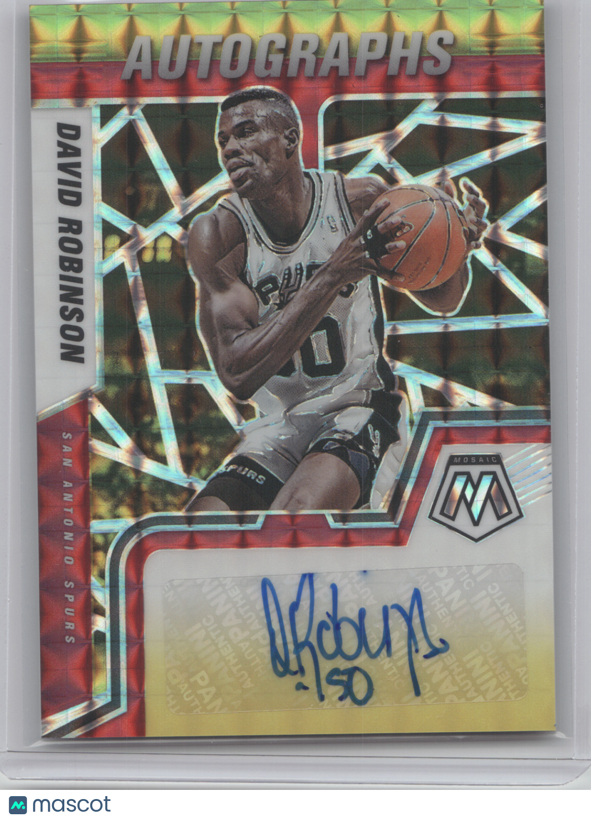 2021 Panini Mosaic Autographs David Robinson #AM-DVR