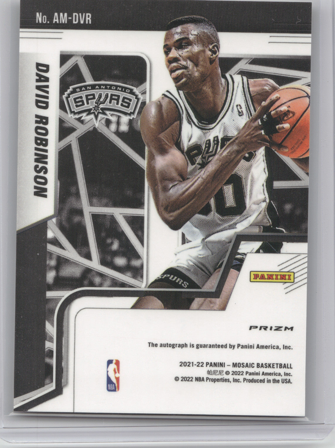 2021 Panini Mosaic Autographs David Robinson #AM-DVR
