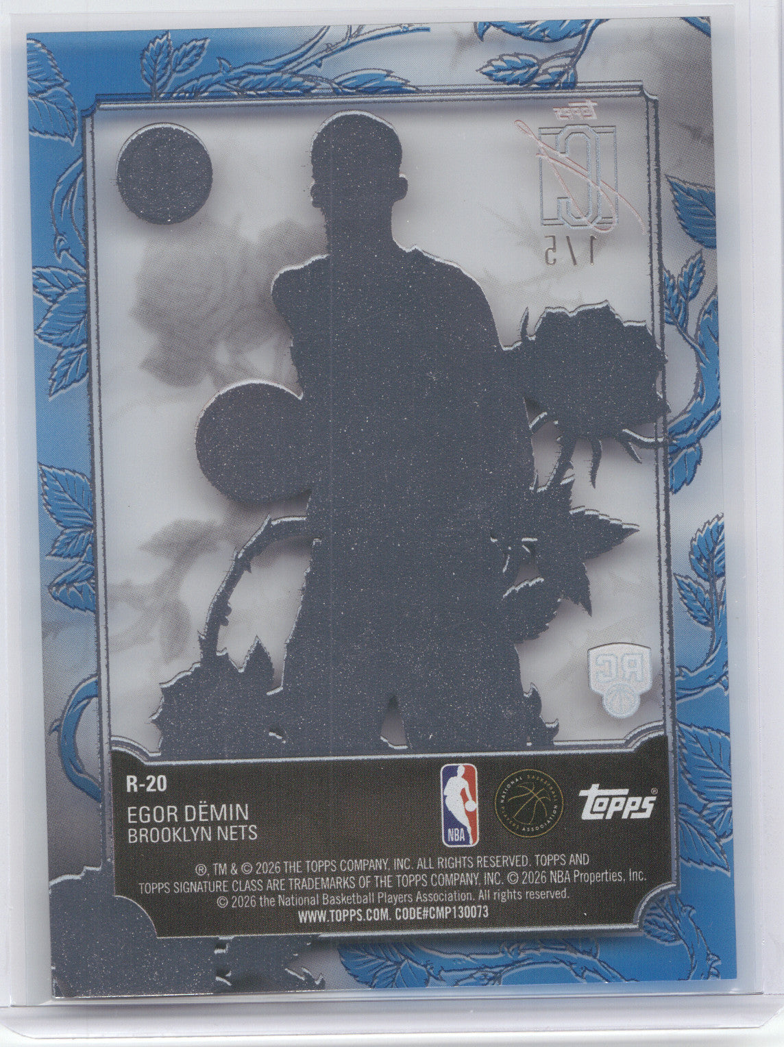 2025 Topps Signature Class Roses Egor Demin #R-20 Blue 1/5 RC