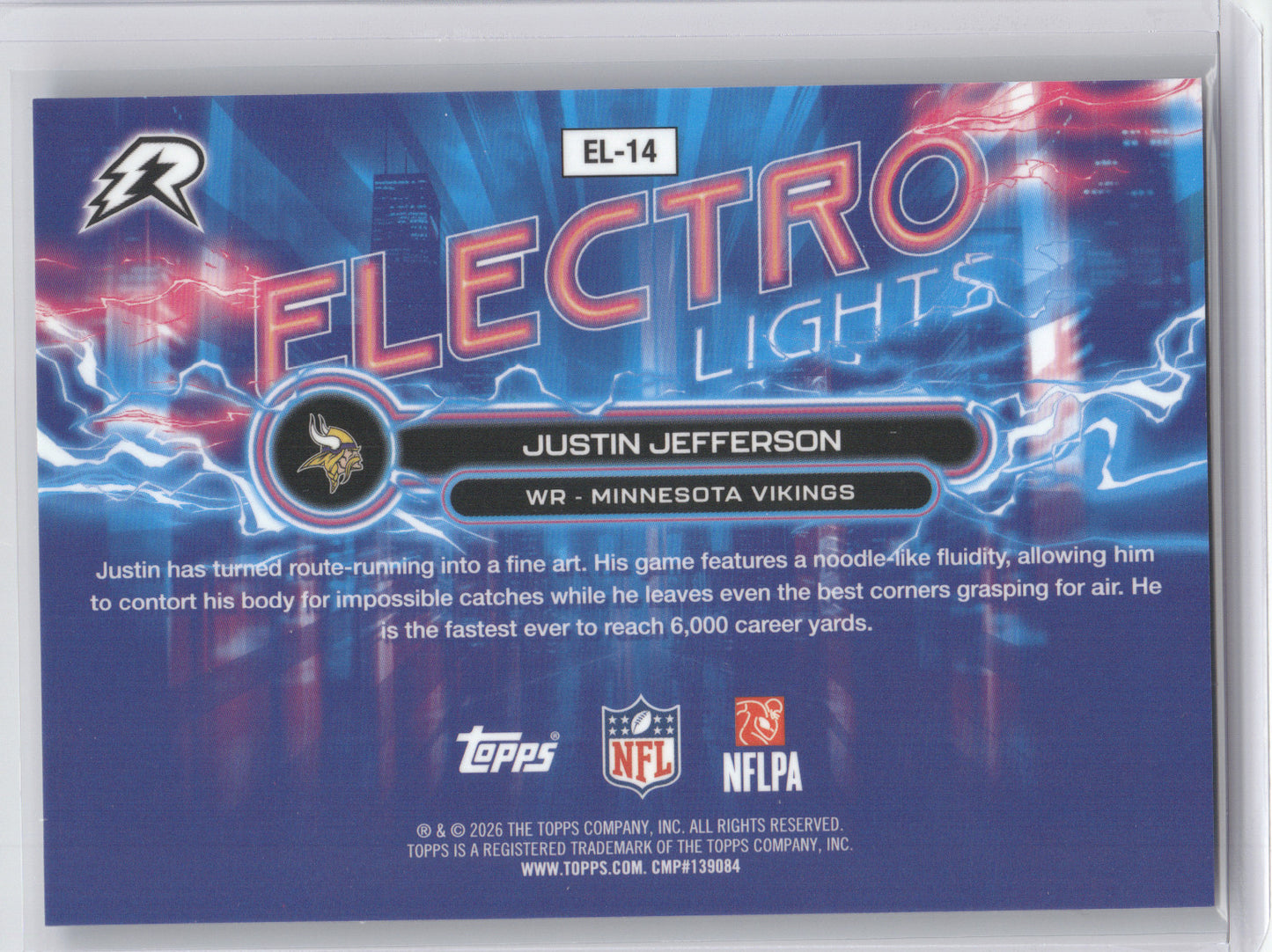2025 Topps Resurgence Electro Lights Justin Jefferson #EL-14